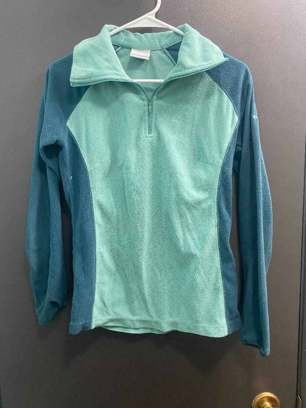 Columbia Women's Benton Springs Half Zip Fleece Pullover Small Teal
